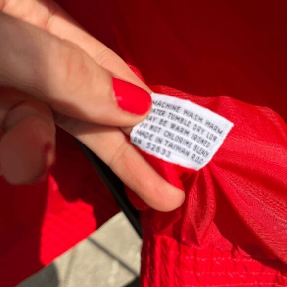 Vintage Red White Blue Nylon Puffer Vest & Jacket 70s-80s Brite N Sassy M - Picture 10 of 11